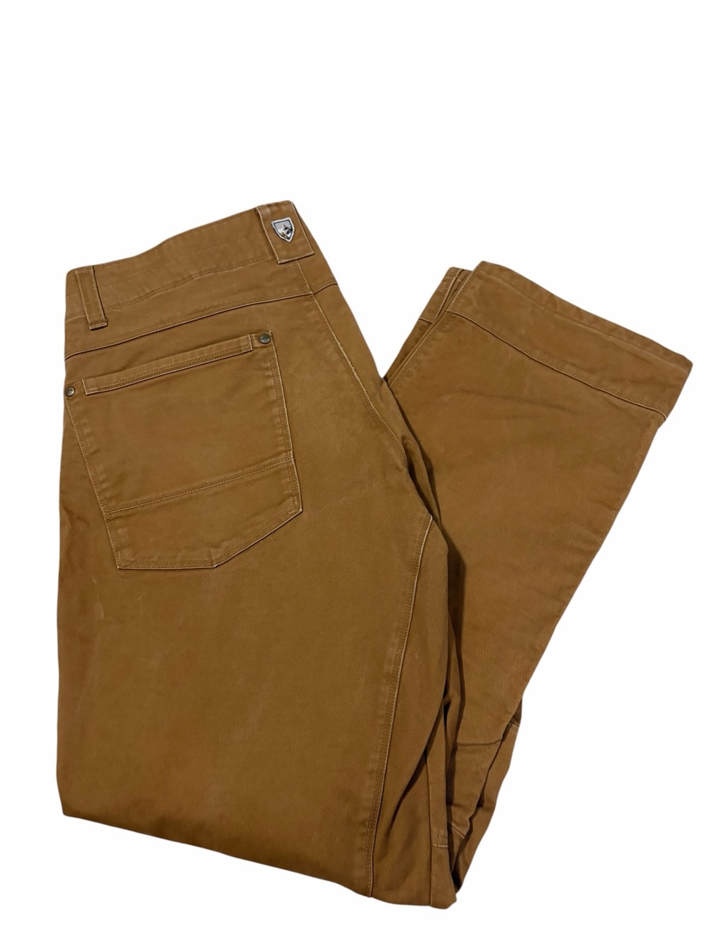 KUHL Vintage Patina Dye Canvas Jeans Men’s 36x32 (36x31) Brown Hiking Outdoors